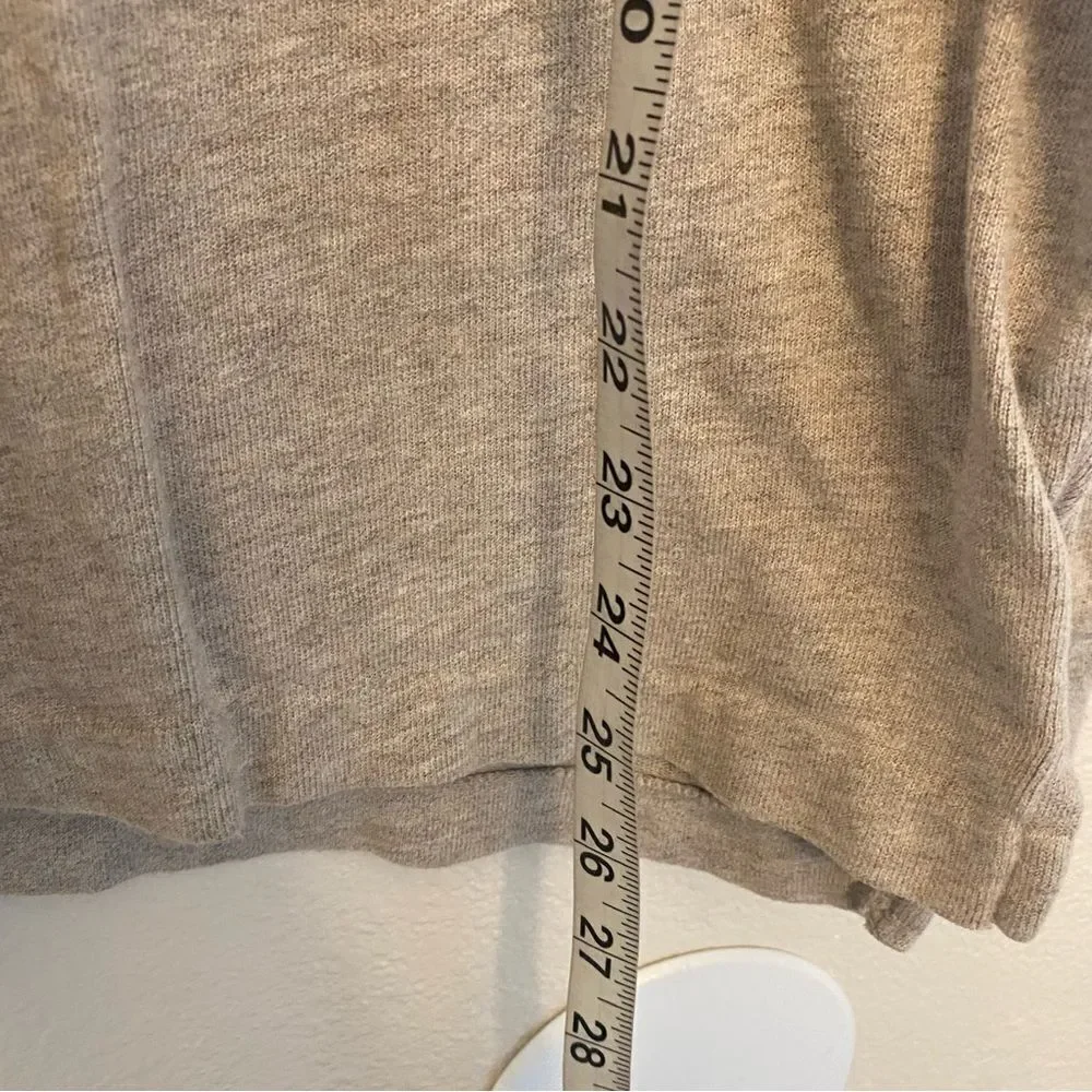 Gap Men's knit tan beige pullover quarter zip sweater 100% cotton mock neck L